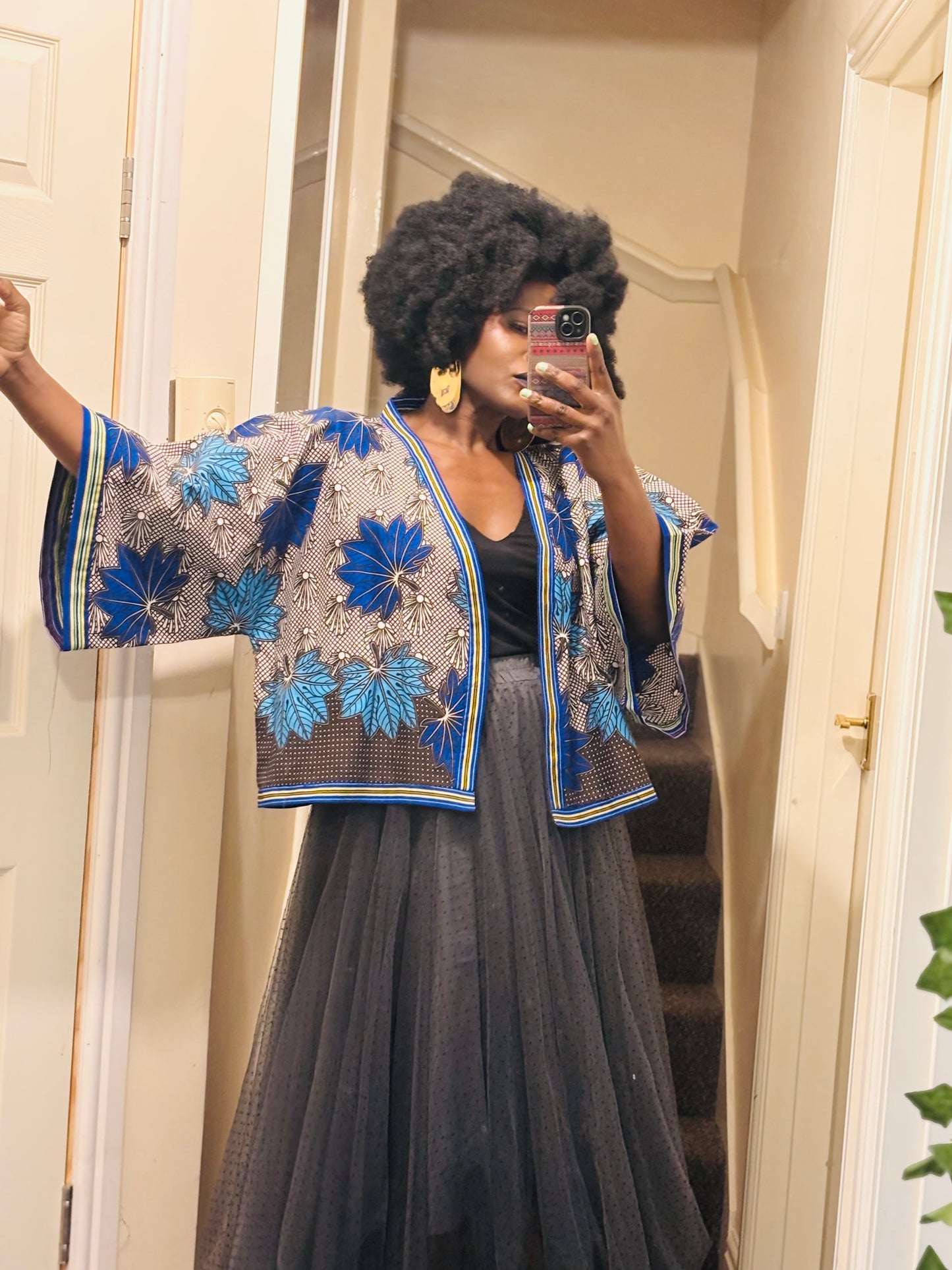 African Print Oversized Jacket “ 24 Inches (Unlined)