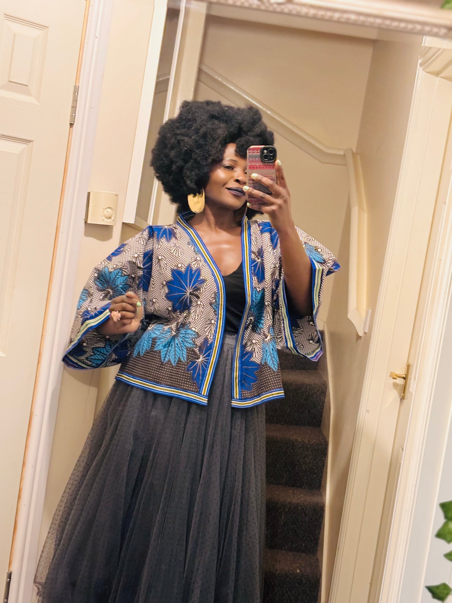 African Print Oversized Jacket “ 24 Inches (Unlined)