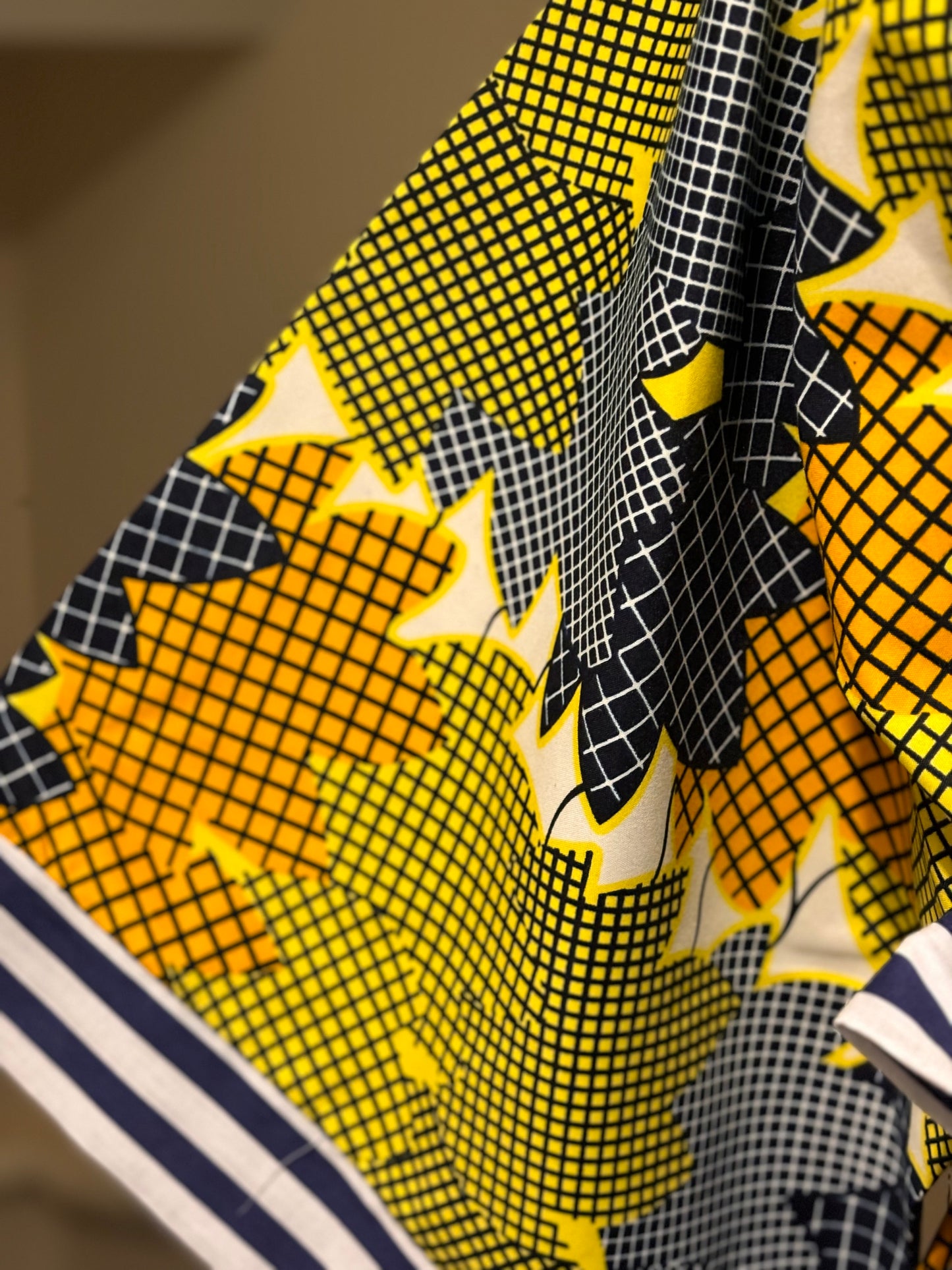 Cropped African print unlined Kymono