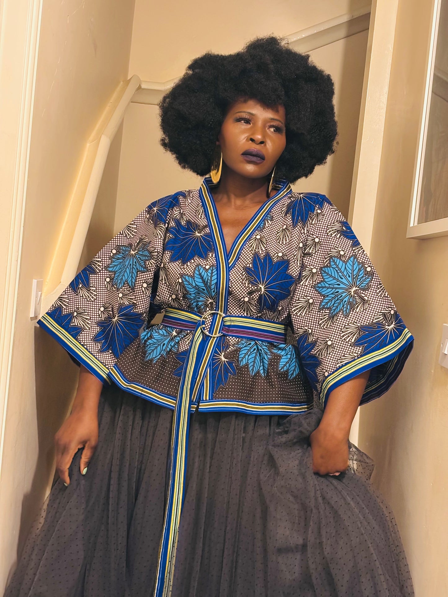 African Print Oversized Jacket “ 24 Inches (Unlined)
