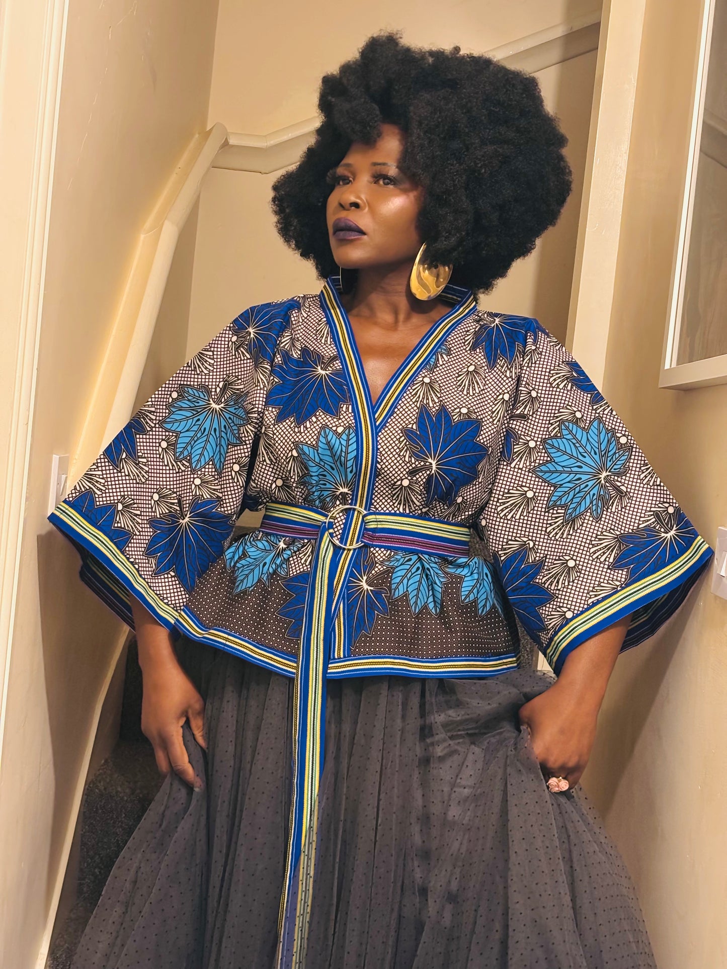 African Print Oversized Jacket “ 24 Inches (Unlined)