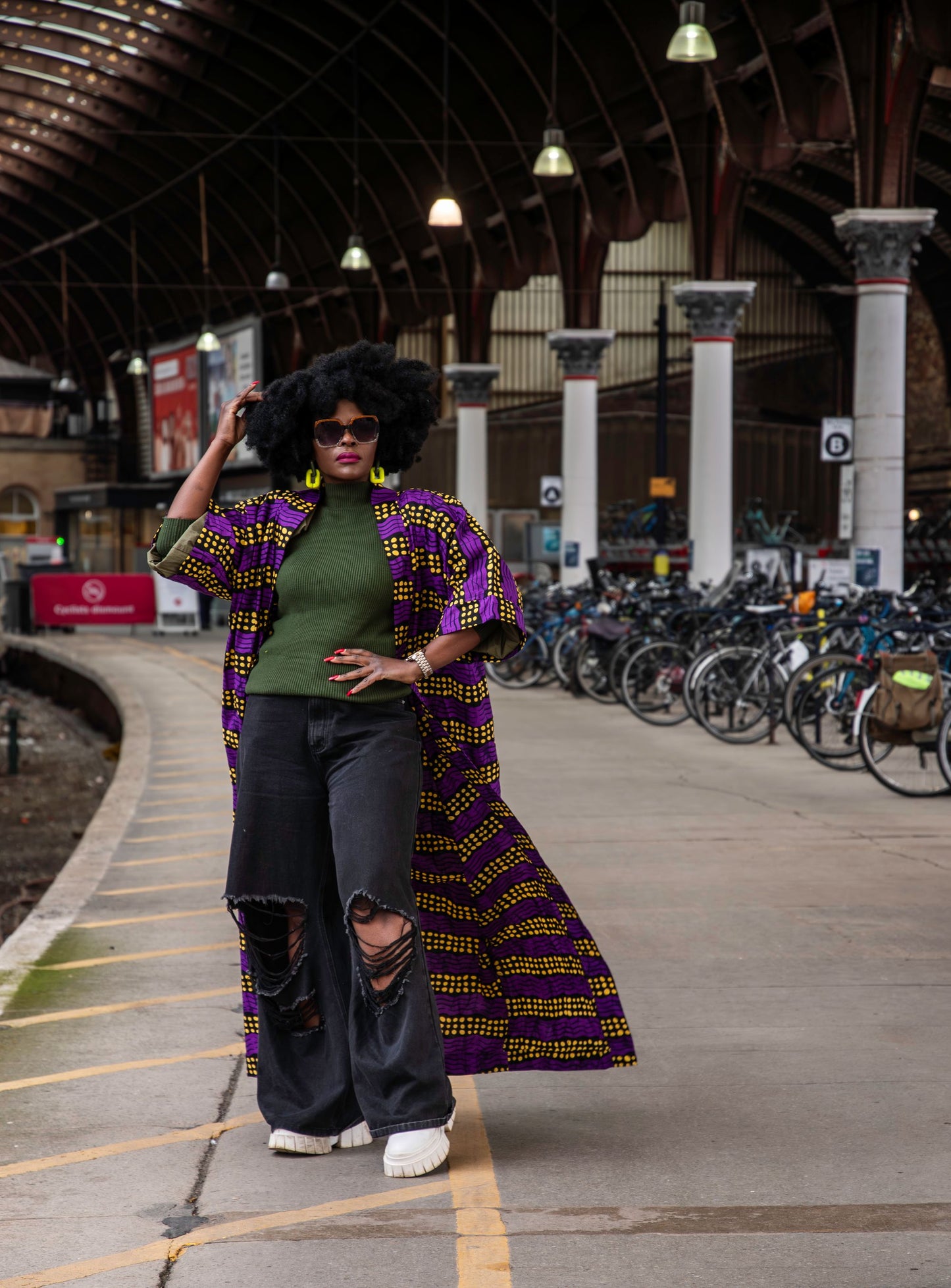 African print kimono