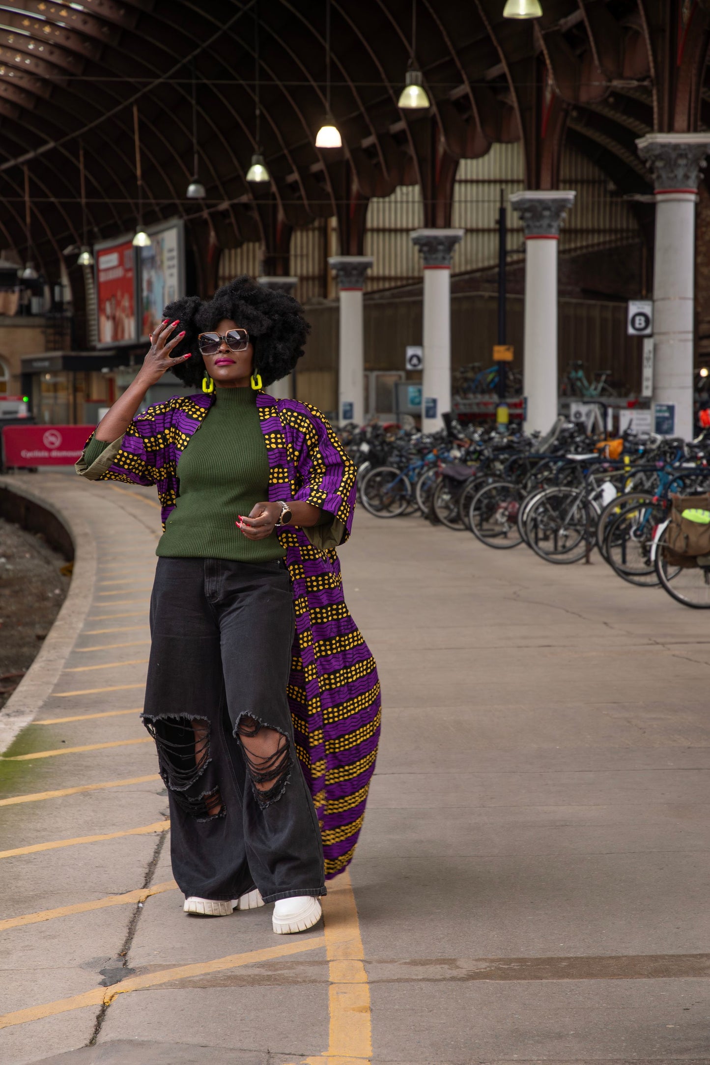 African print kimono