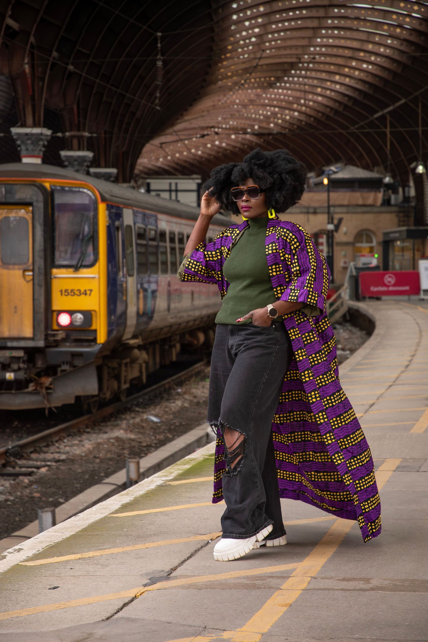 African print kimono