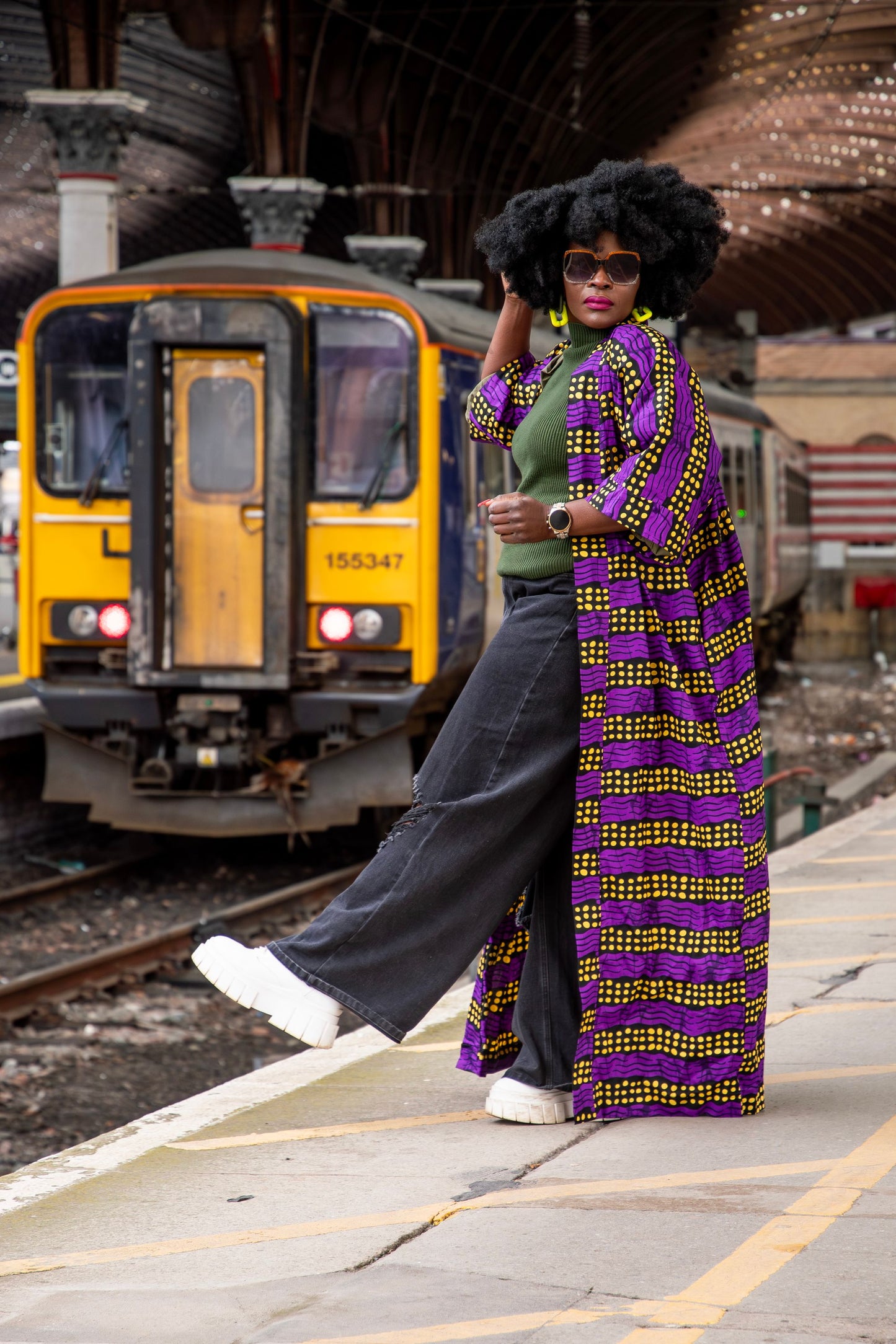 African print kimono
