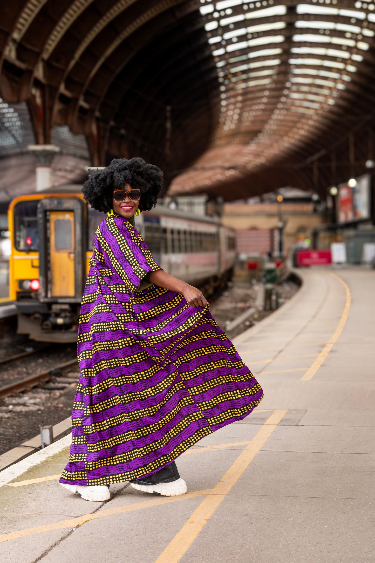 African print kimono
