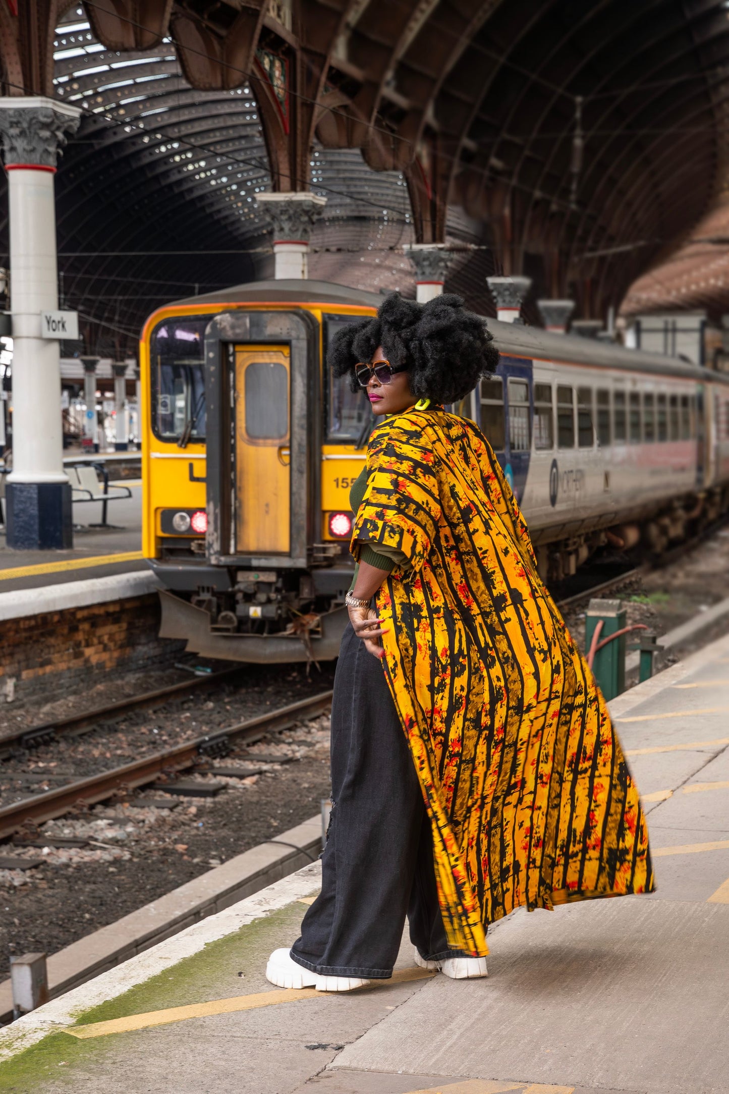 African print kimono