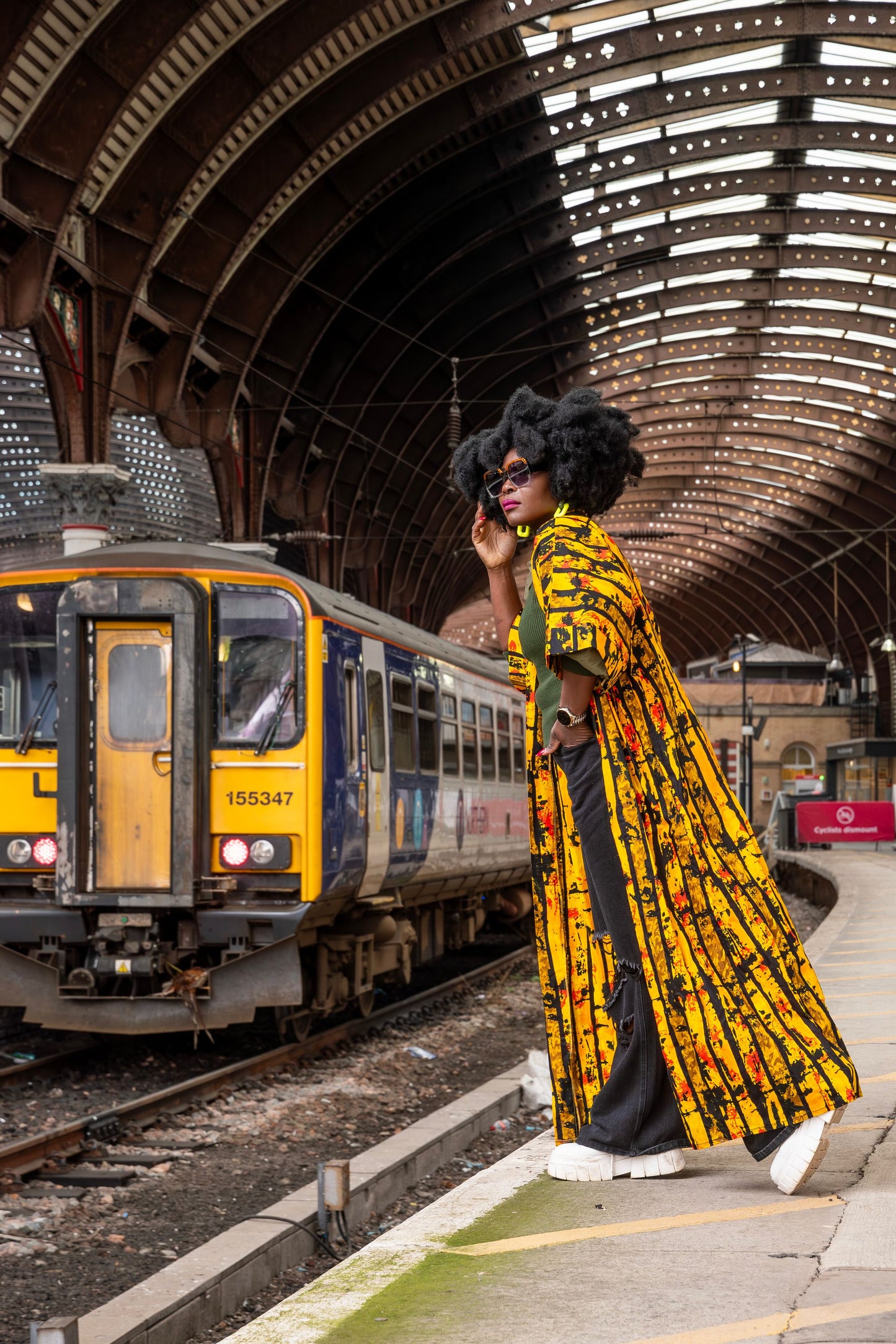 African print kimono