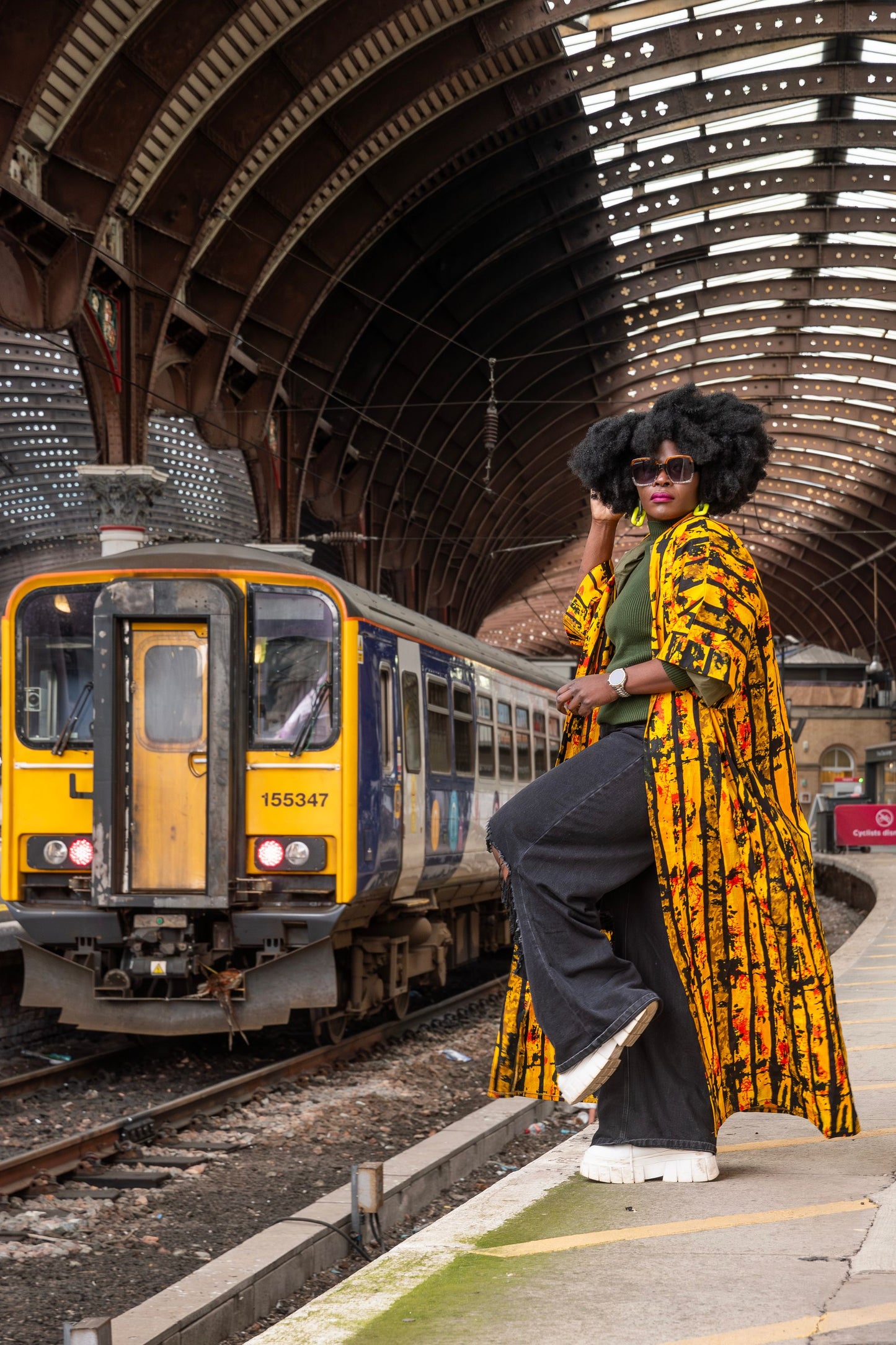 African print kimono