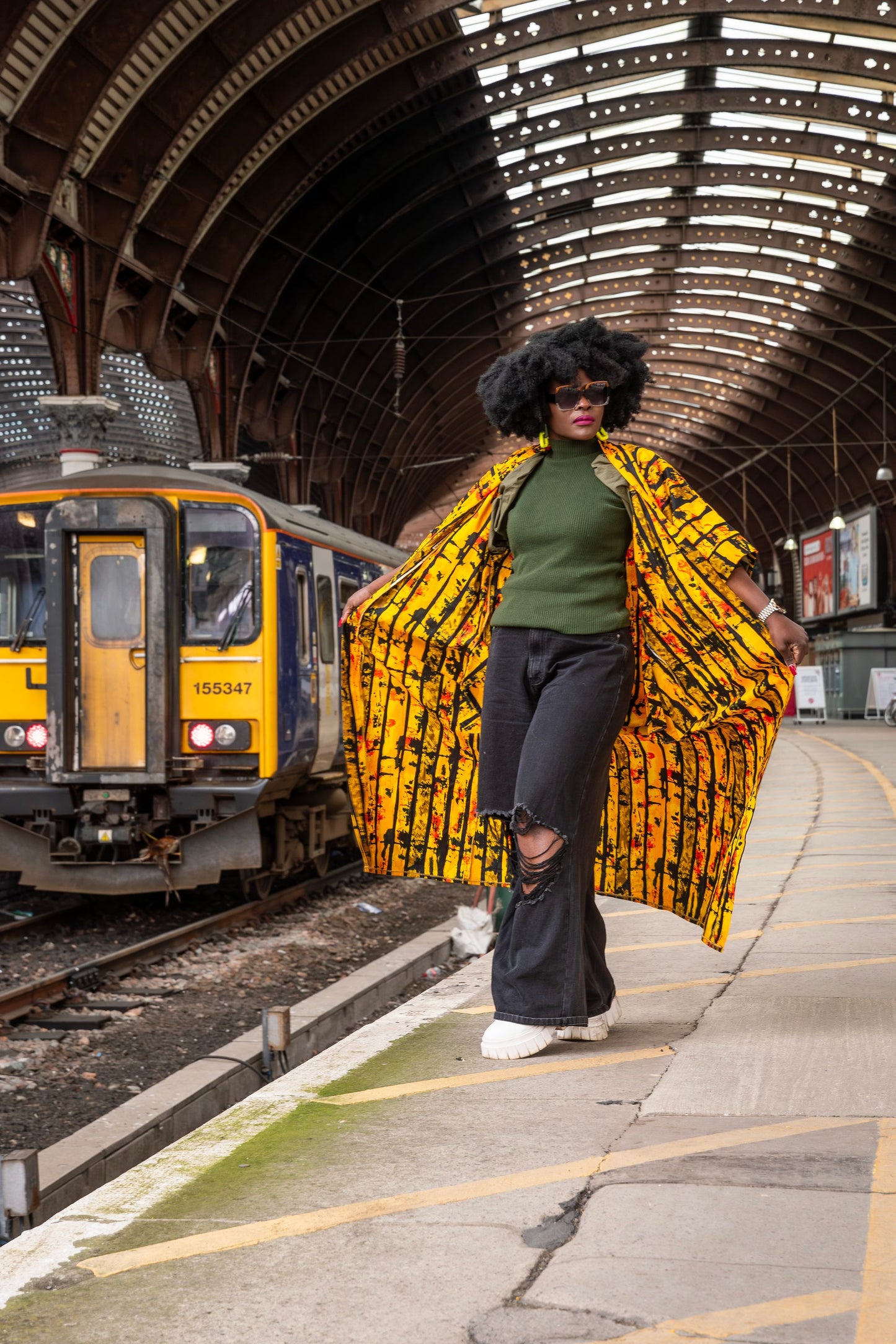 African print kimono