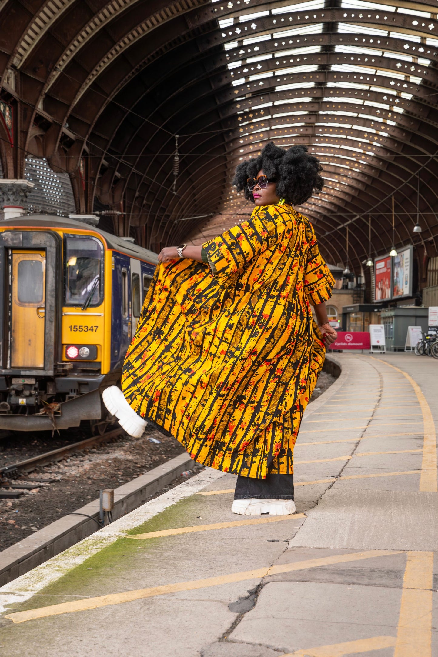 African print kimono