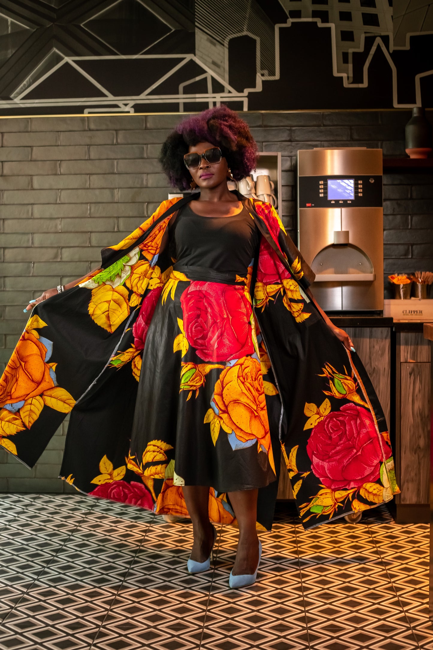 African print Kymono