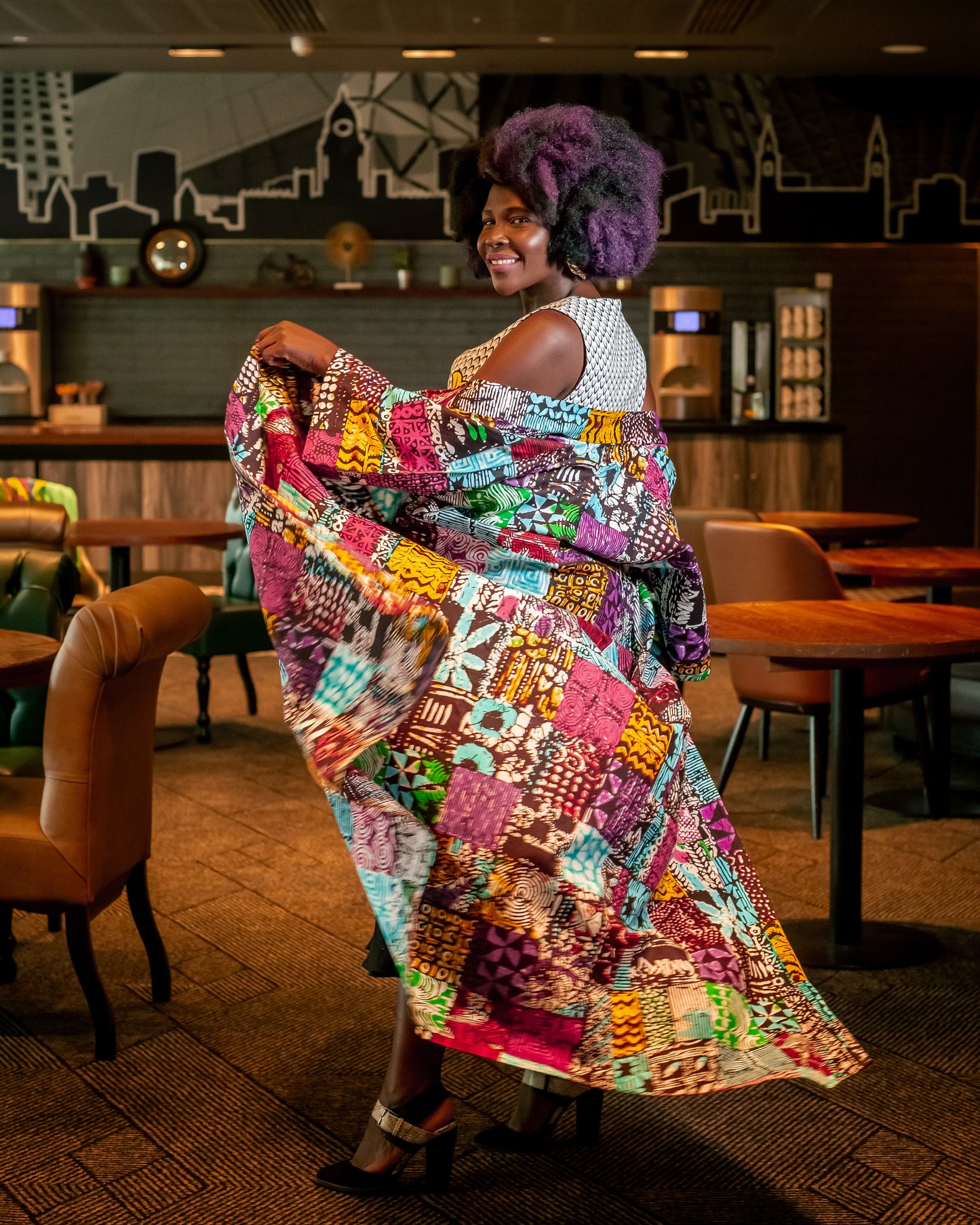 African print Kymono