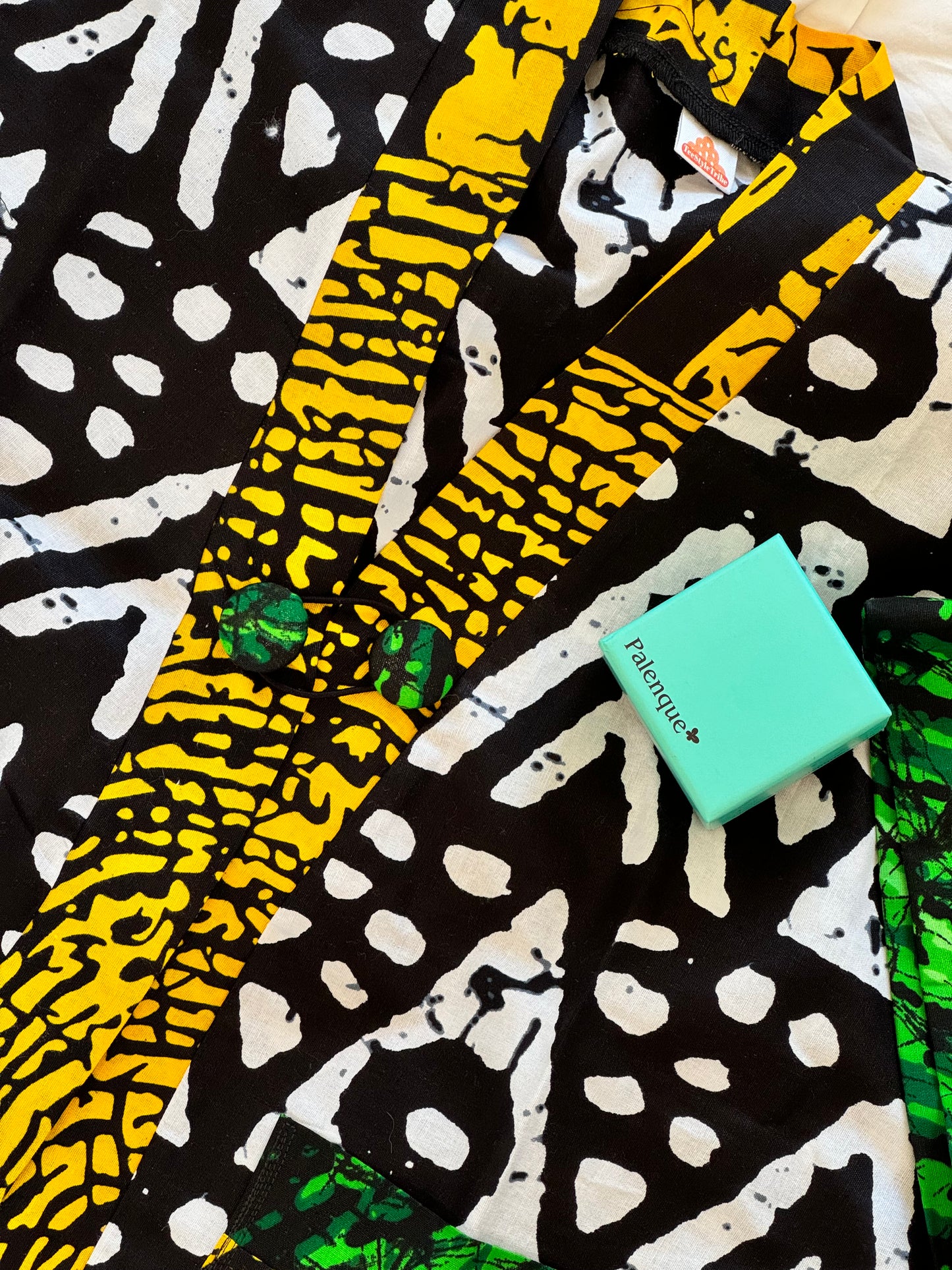 Cropped African print unlined Kymono