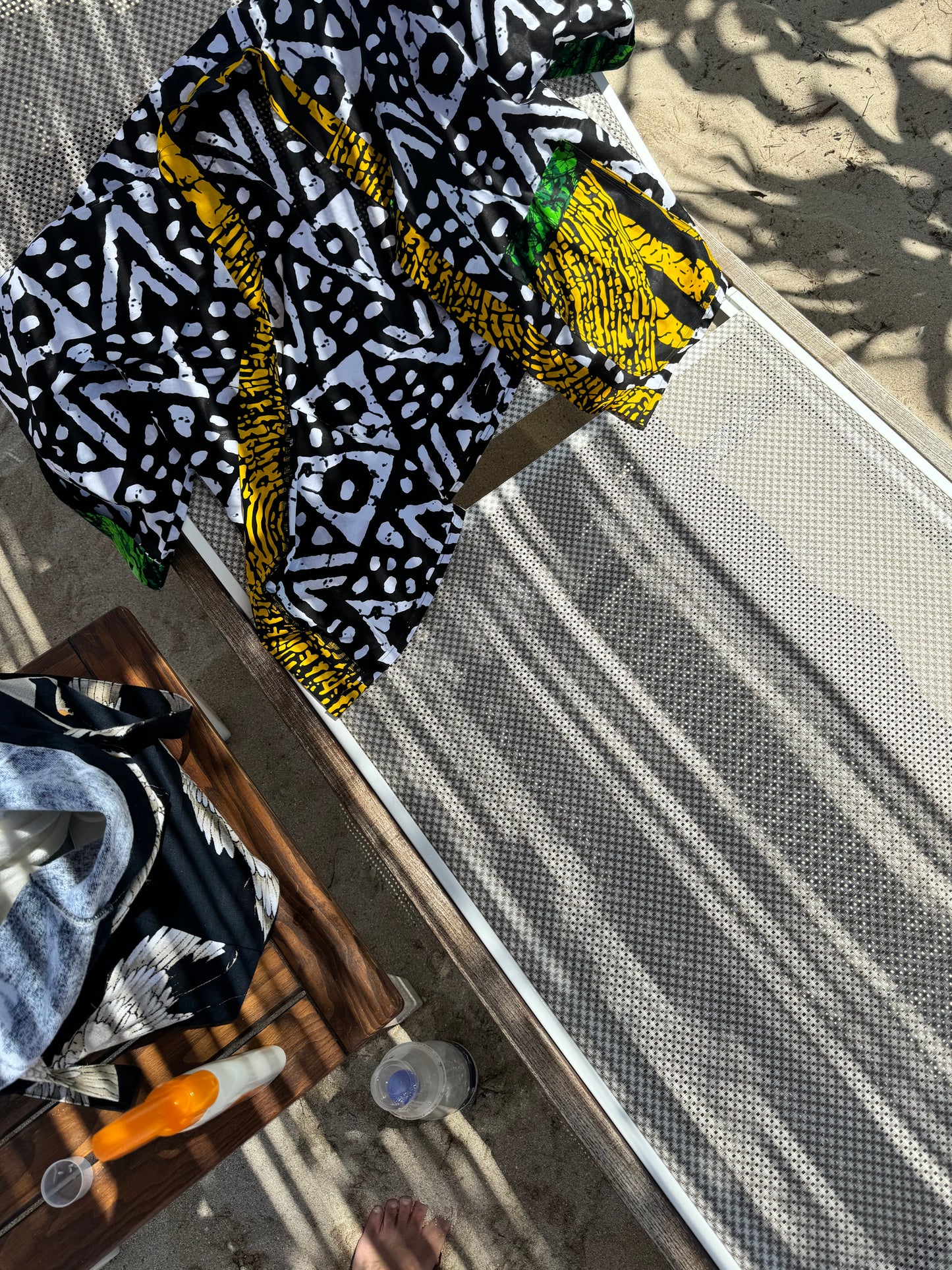 Cropped African print unlined Kymono