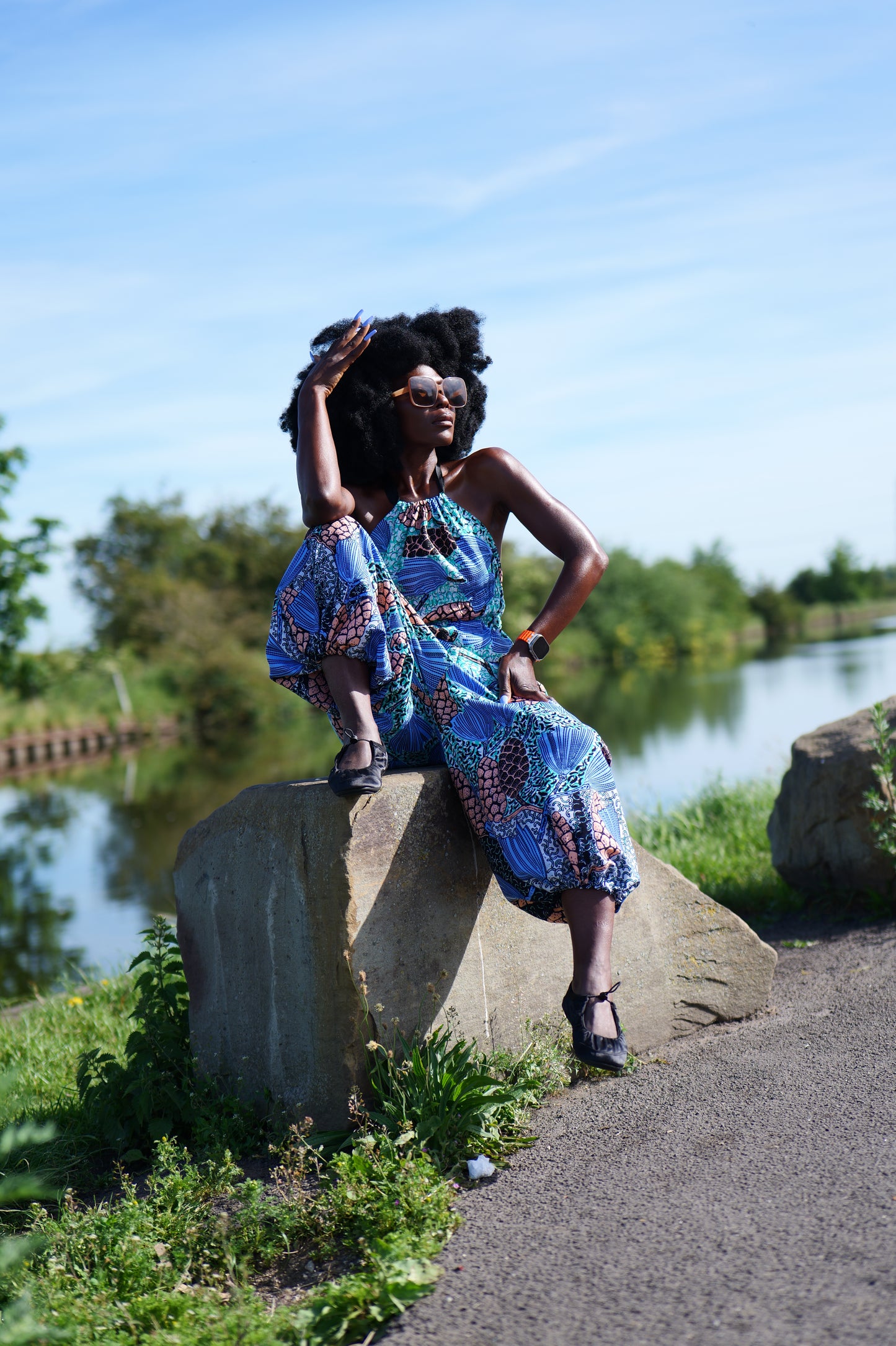 African Print Balloon Pants