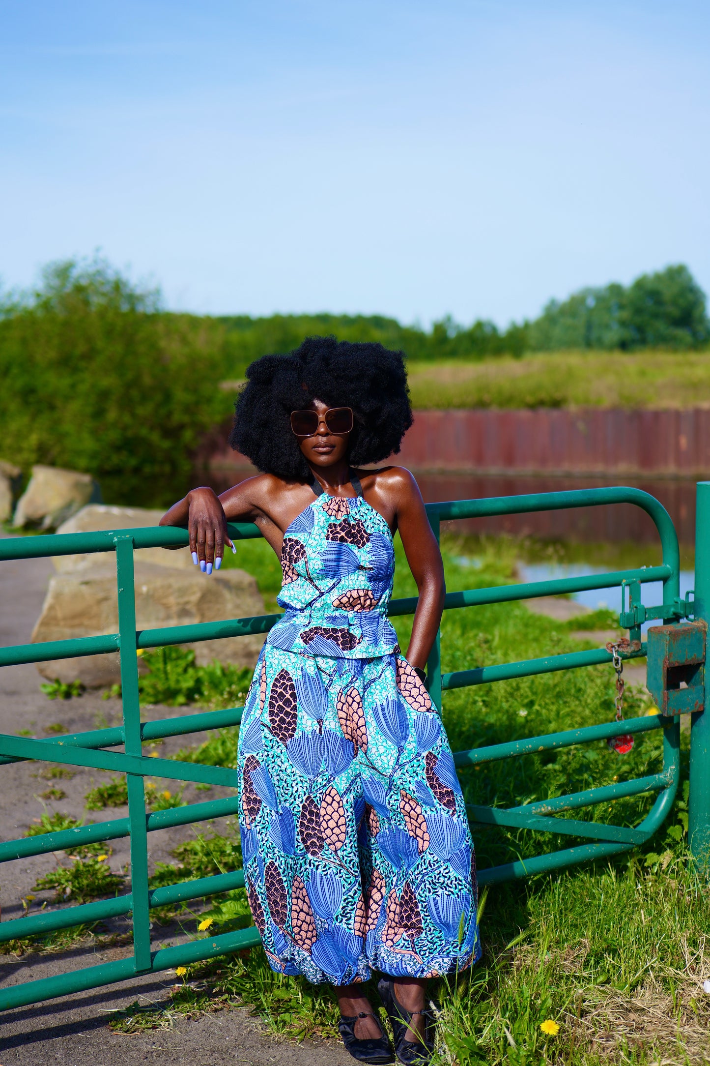 African Print Balloon Pants