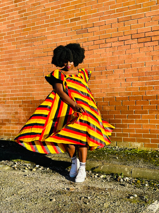 African Print Circle dress